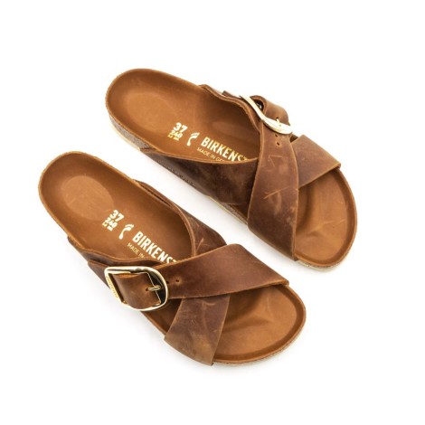 Ciabatta Donna Cognac BIRKENSTOCK Pelle