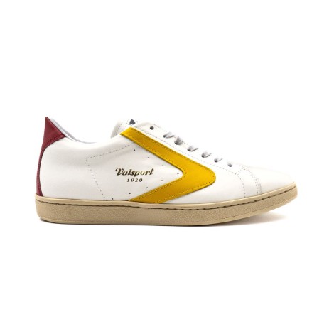 Sneakers Uomo Bianco giallo VALSPORT Pelle