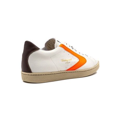 Sneakers Uomo BIANCO ARANCIO VALSPORT Pelle