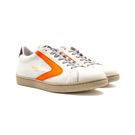 Sneakers Uomo BIANCO ARANCIO VALSPORT Pelle