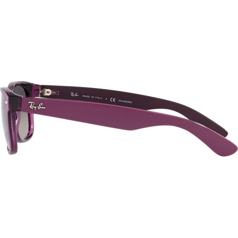 New Wayfarer RB2132 6606M3 matte violet on transparent vi