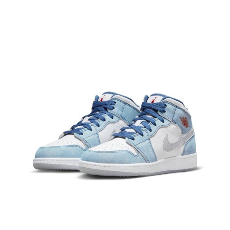 Jordan 1 Mid SE French Blue Light Steel (GS)