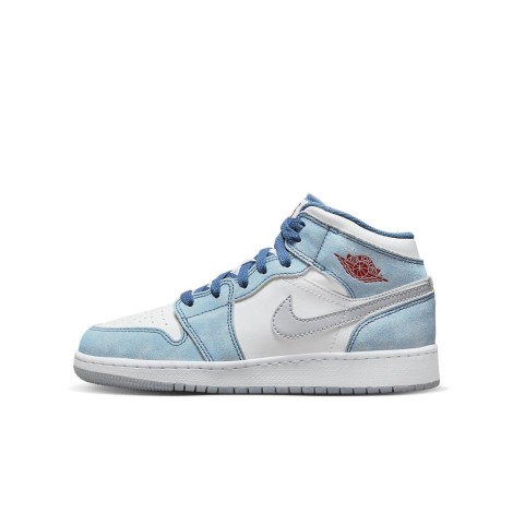 Jordan 1 Mid SE French Blue Light Steel (GS)