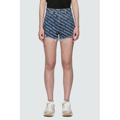 ALEXANDER WANG Shorts denim con logo