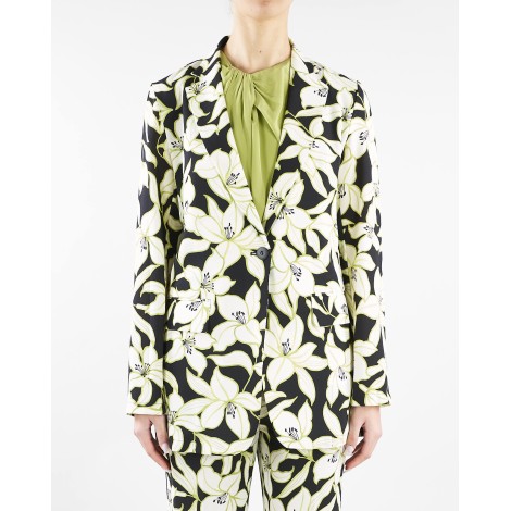 MAX MARA STUDIO Giacca in tessuto stretch con stampa floreale Max Mara Studio