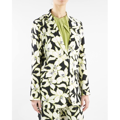 MAX MARA STUDIO Giacca in tessuto stretch con stampa floreale Max Mara Studio