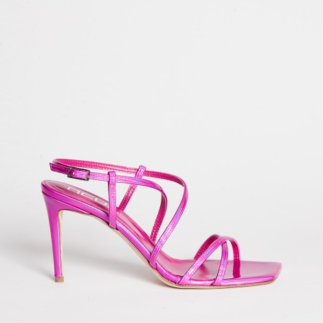 Sandalo Mony in pelle fuchsia