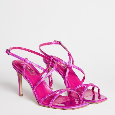 Sandalo Mony in pelle fuchsia