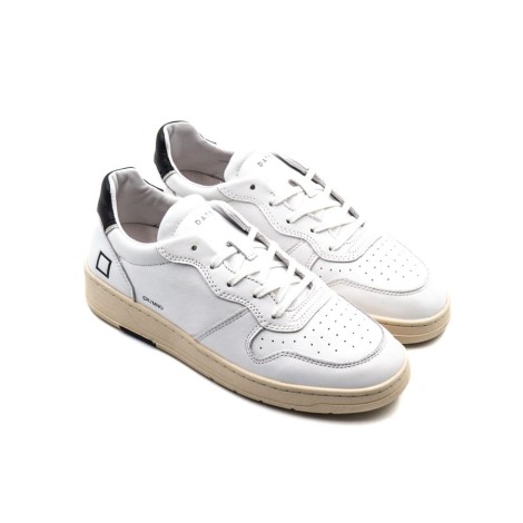 Sneakers Uomo WHITE-BLUE D.A.T.E.  Pelle