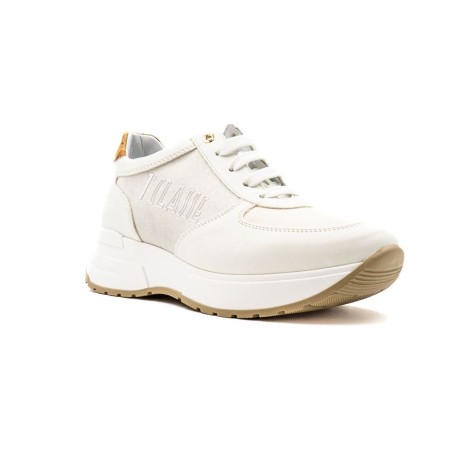 Sneakers Donna BIANCO/GEO BEIGE ALVIERO MARTINI Pelle