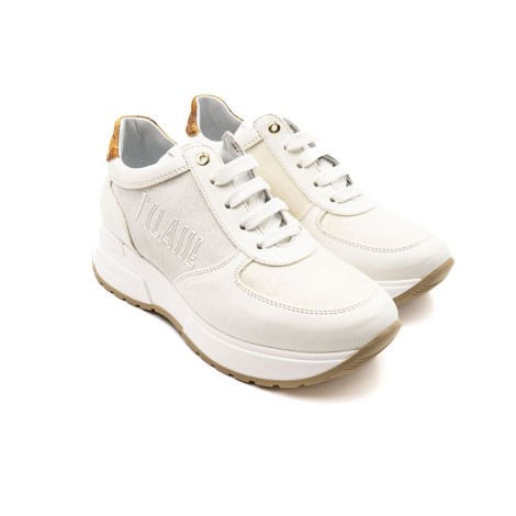 Sneakers Donna BIANCO/GEO BEIGE ALVIERO MARTINI Pelle