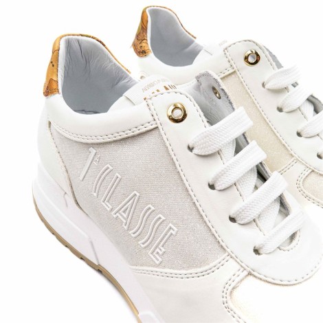 Sneakers Donna BIANCO/GEO BEIGE ALVIERO MARTINI Pelle