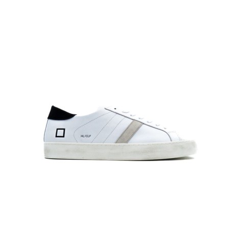 Sneakers Uomo WHITE-BLACK D.A.T.E.  Pelle