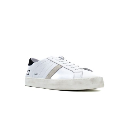 Sneakers Uomo WHITE-BLACK D.A.T.E.  Pelle