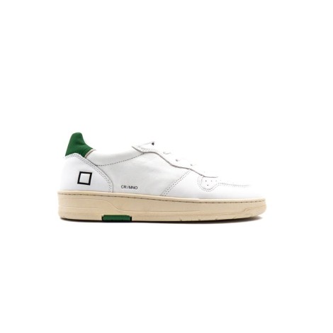 Sneakers Uomo WHITE-GREEN D.A.T.E.  Pelle