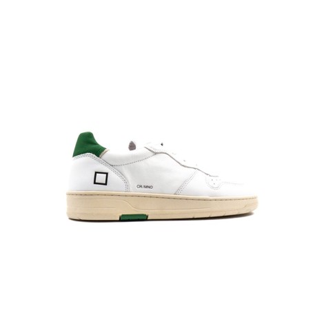 Sneakers Uomo WHITE-GREEN D.A.T.E.  Pelle