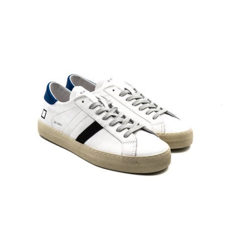 Sneakers Uomo WHITE-BLUETTE D.A.T.E.  Pelle