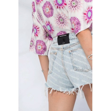 ALEXANDER WANG Shorts denim con logo