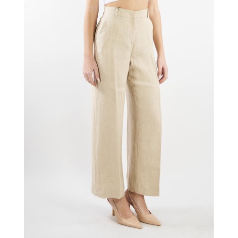 MAX MARA WEEKEND Pantaloni in tela di puro lino Max Mara Weekend