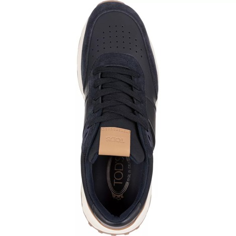 TOD'S SNEAKERS IN PELLE E TESSUTO TECNICO BLU XXM63K0GT80QHGGD24