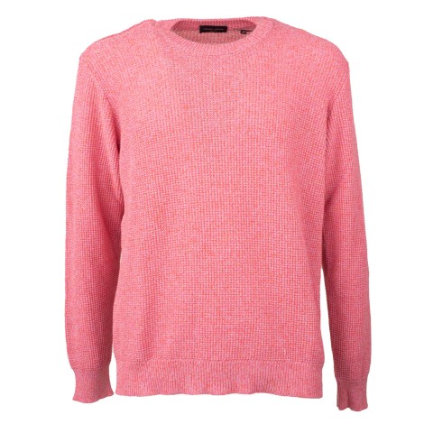 Maglia misto cotone e lino fuxia