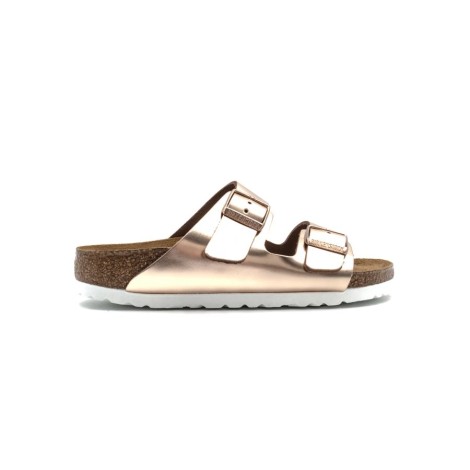 Ciabatta Donna Metallic copper BIRKENSTOCK Pelle