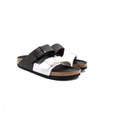 Ciabatta Donna Black white BIRKENSTOCK Pelle