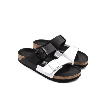 Ciabatta Donna Black white BIRKENSTOCK Pelle