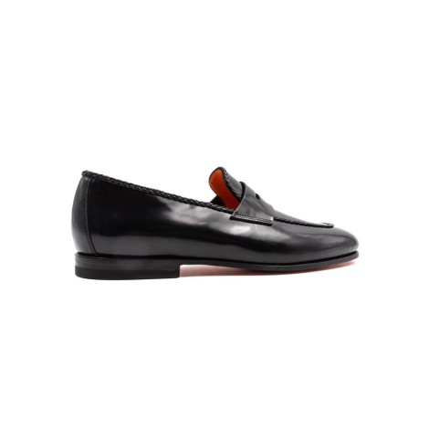 Mocassino Uomo Black SANTONI Pelle