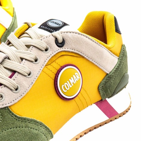 Sneakers Uomo OCHRE-MILITARY GREEN-BEIGE COLMAR Pelle