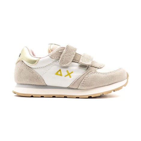 Sneakers Bambino BIANCO/BIANCO PANNA SUN68 Pelle