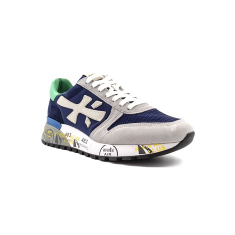 Sneakers Uomo BLU+GRIGIO+VERDE PREMIATA   Pelle