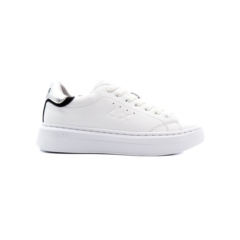 Sneakers Donna Bianco/argento SUN68 Pelle