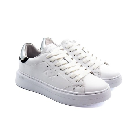 Sneakers Donna Bianco/argento SUN68 Pelle