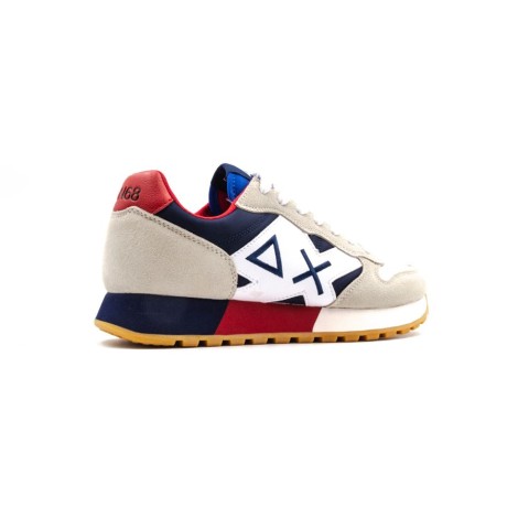 Sneakers Uomo BIANCO/NAVY BLUE SUN68 Pelle