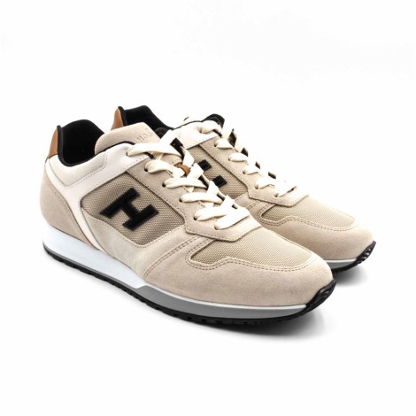 Sneakers Uomo BEIGE+BLU HOGAN     Pelle