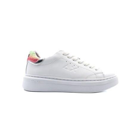 Sneakers Donna Bianco/multicolor SUN68 Pelle