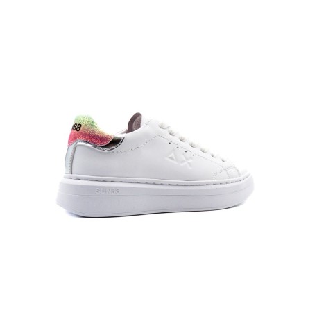 Sneakers Donna Bianco/multicolor SUN68 Pelle