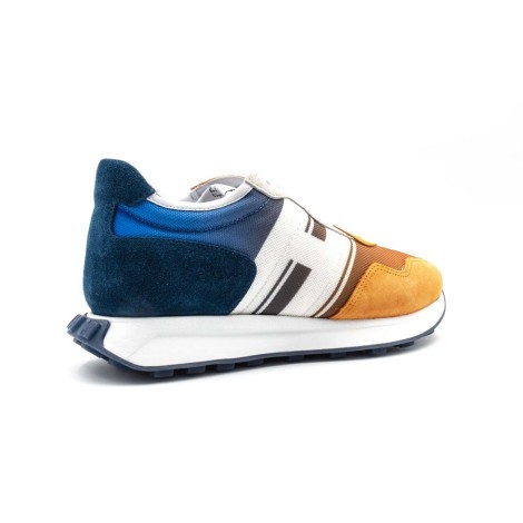 Sneakers Uomo BLUETTE+ARANCIO+BIANCO HOGAN     Pelle