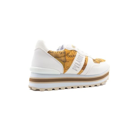 Sneakers Donna BIANCO/GEO BEIGE ALVIERO MARTINI Pelle