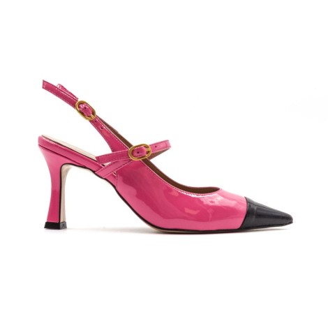 Scarpa Donna FUXIA+NERO TRE EMME Pelle