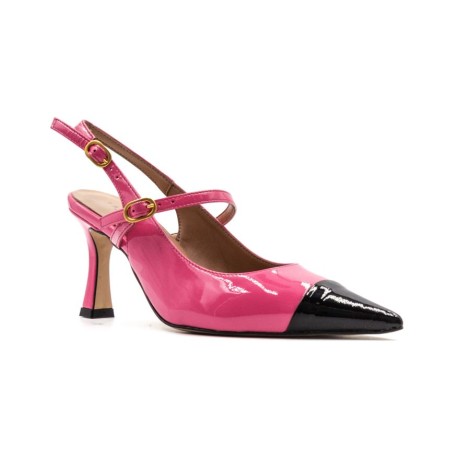 Scarpa Donna FUXIA+NERO TRE EMME Pelle