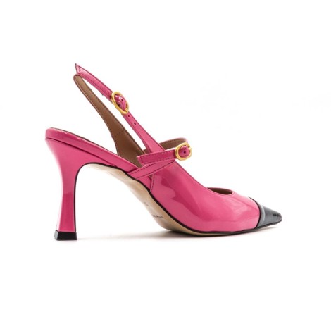 Scarpa Donna FUXIA+NERO TRE EMME Pelle