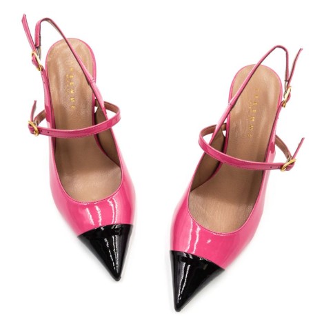 Scarpa Donna FUXIA+NERO TRE EMME Pelle