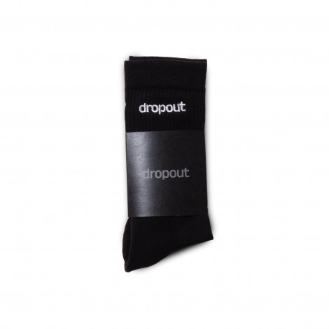 dropout Embroidered Logo Socks Black