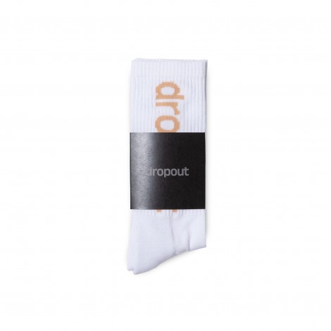 dropout Vertical Logo Socks Beige