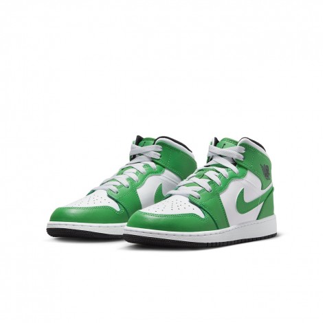 Jordan 1 Mid Lucky Green (GS)