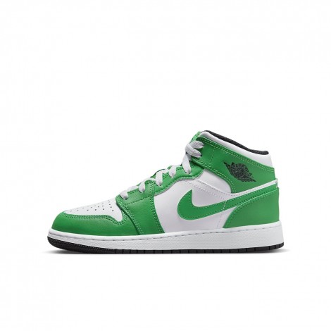 Jordan 1 Mid Lucky Green (GS)