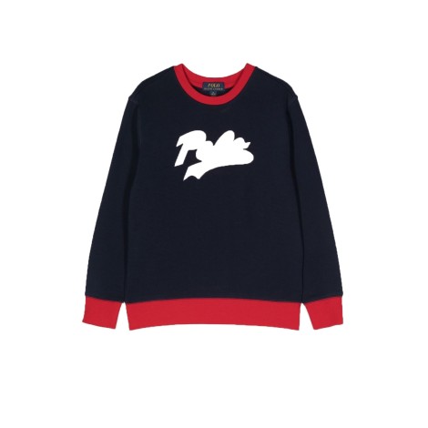 polo ralph lauren crewneck sweatshirt contrasting edges