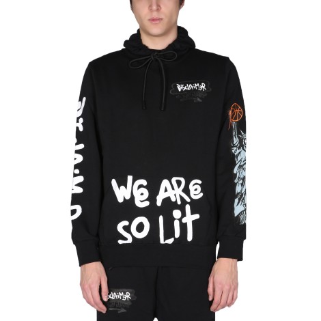 disclaimer sweatshirt with logo print